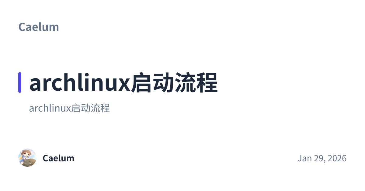 Share preview for archlinux启动流程
